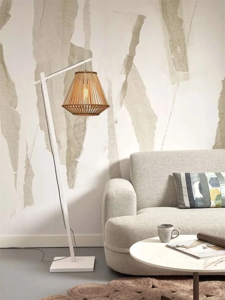 Lampadar eco din bambus Merapi S white/diamond 30, nat