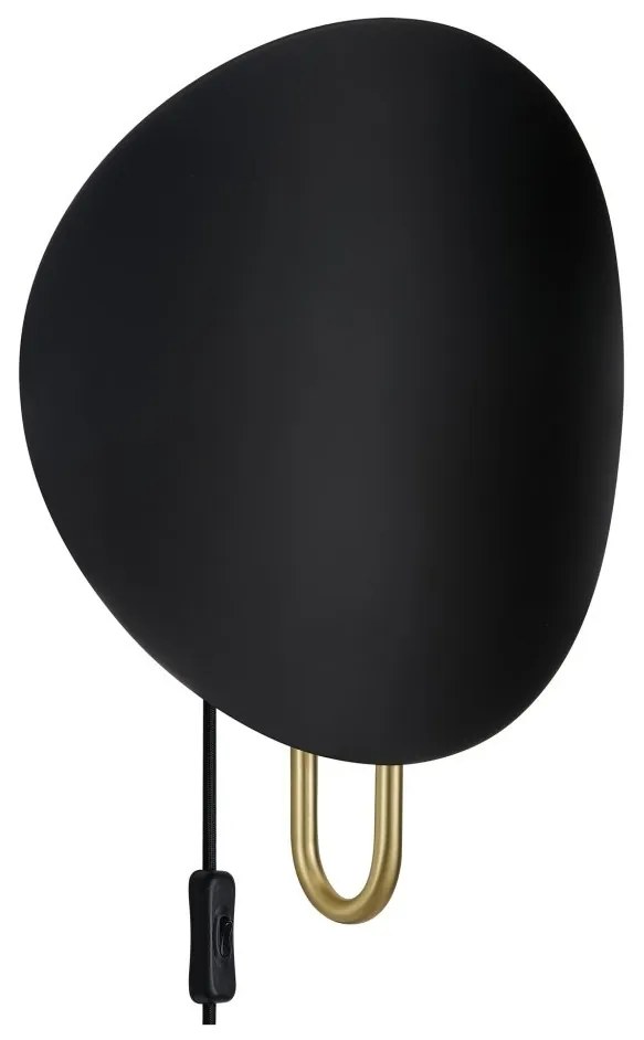 Aplica de perete ambientala design nordic Spargo negru/alama