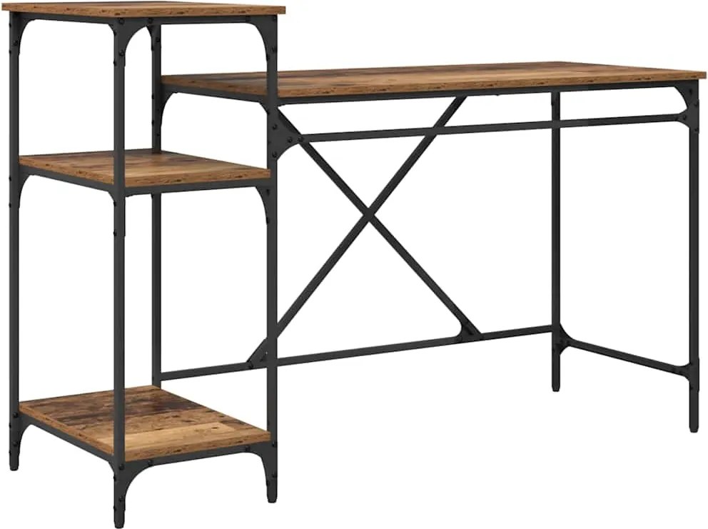 vidaXL Birou Lemn Vechi 135 x 50 x 90 cm Lemn compozit