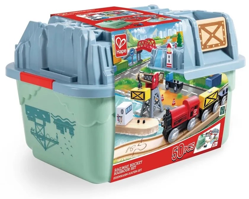 Set cale ferată Hape în cutie - Portul