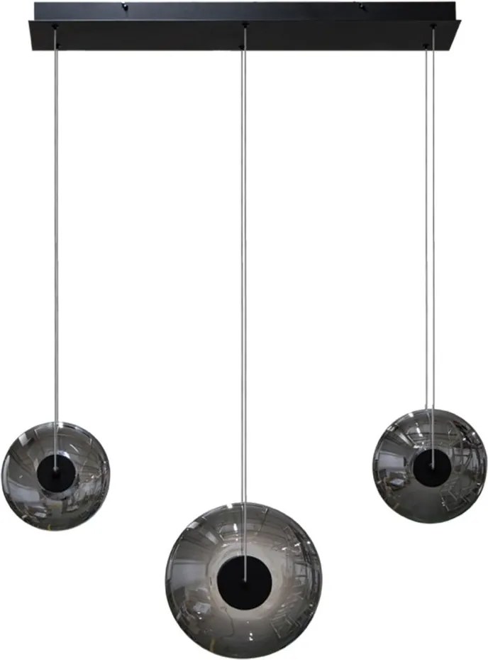 Lustra cu 3 pendule LED ANDORA 3-STEP DIMM fumuriu