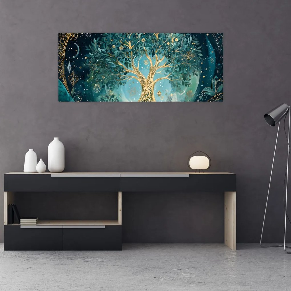 Tablou – Arborele vieții în univers (120x50 cm)
