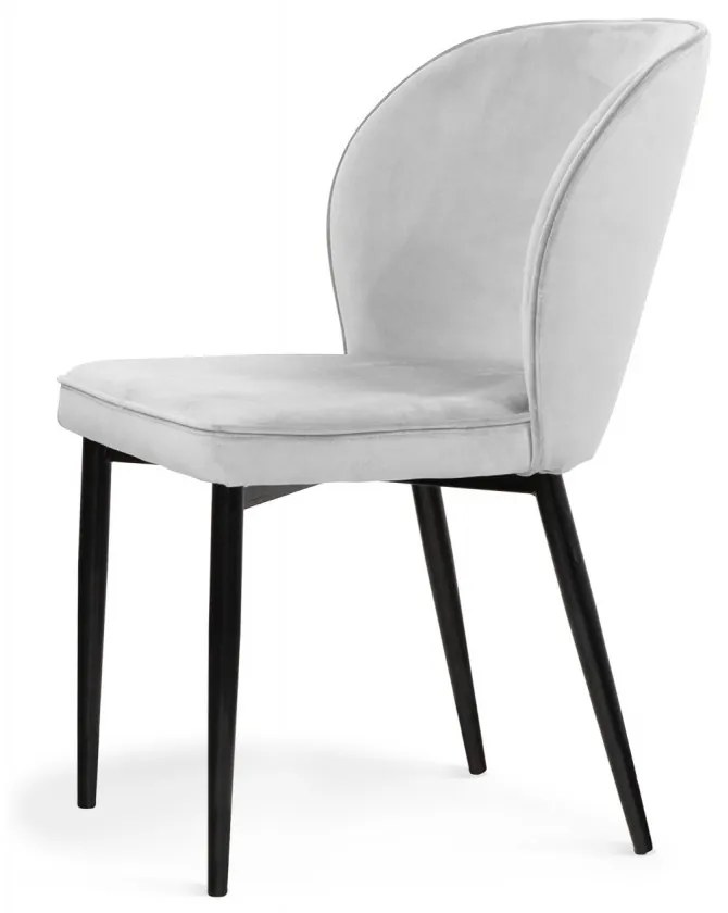 Scaun tapitat Aine gri/negru h87 cm