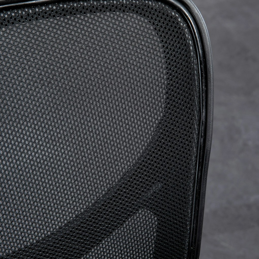 Vinsetto Scaun Birou Ergonomic, Scaun Ergonomic cu Suport Lombar si Tetiera, 66x61x106-116cm Negru | Aosom Romania