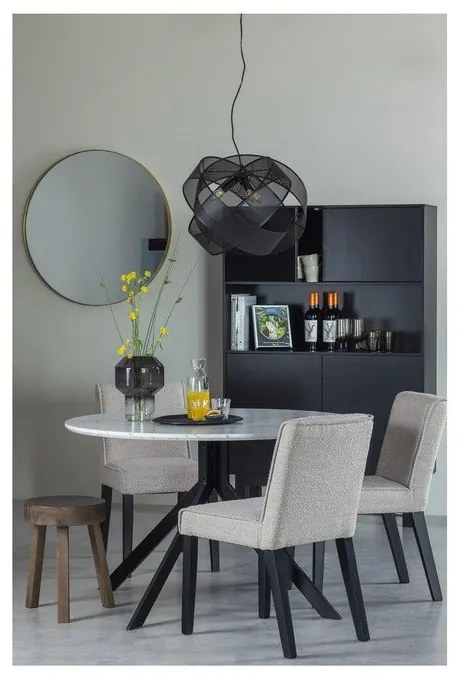 Dulap negru din lemn de pin 110x170 cm Finca – WOOOD