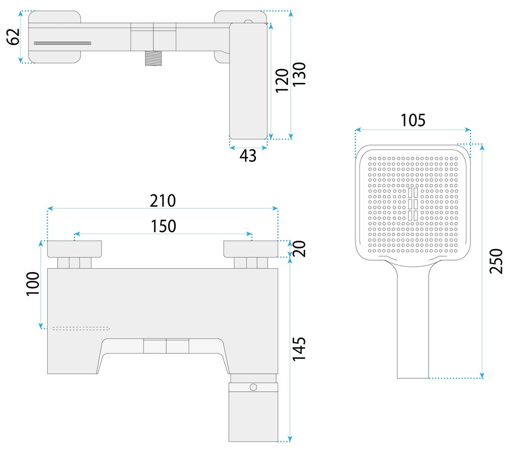Baterie pentru cadă REA Joe Brush Gold