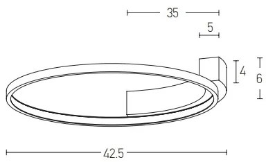 Aplică LED/25W/230V d. 42,5 cm alb Zambelis 2075