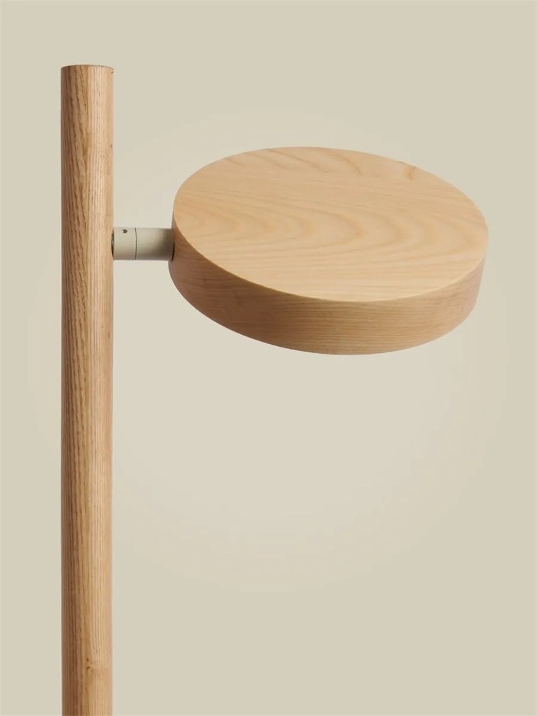 Lampadar LED din lemn de frasin natur Okinawa