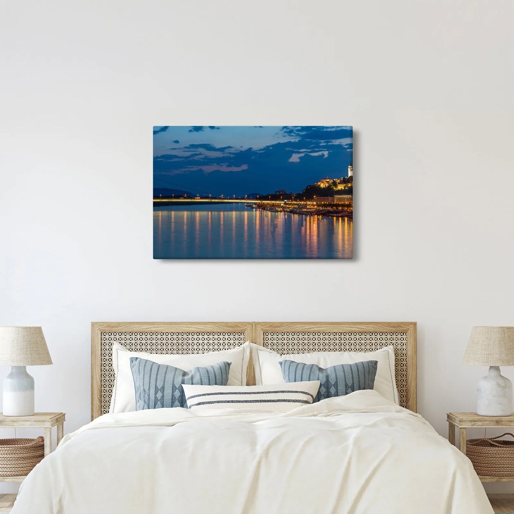 Tablou cu Bratislava și palat (90x60 cm)
