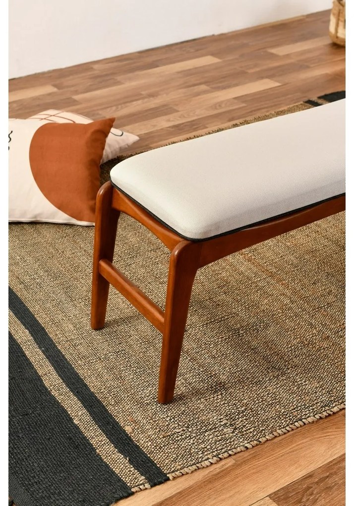 Bancă Touch Cream and Walnut