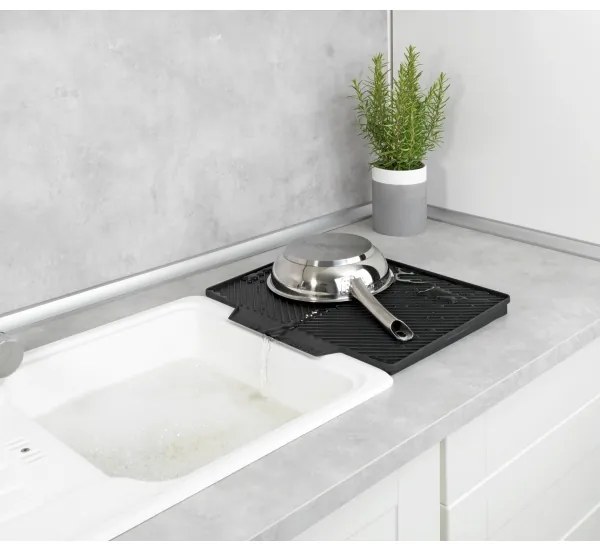 WENKO 54771100 - Scurgător pentru vase NELIA, 34 x 40 cm, negru