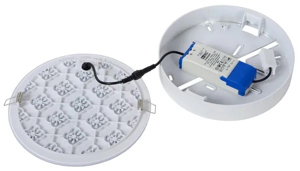 Plafonieră LED încastrată dimabilă 2 în 1 CERES 30W/230V IP44 albă Lucide 28112/30/31