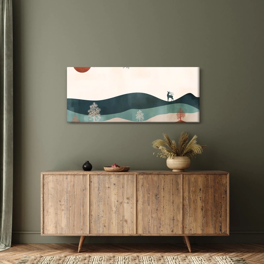 Tablou - Peisaj ilustrat (120x50 cm)