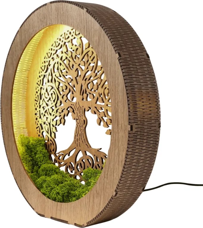 SENTOP | Lampă de masă Arborele Vieții cu mușchi | ZIVENA