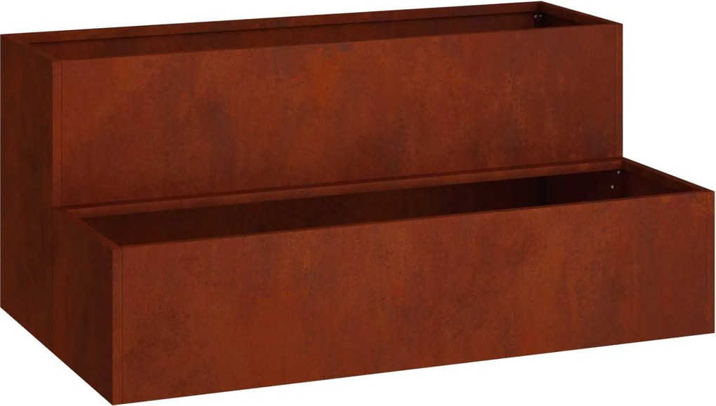 vidaXL Vază pentru Grădină Ruginit 100 x 60 x 45 cm