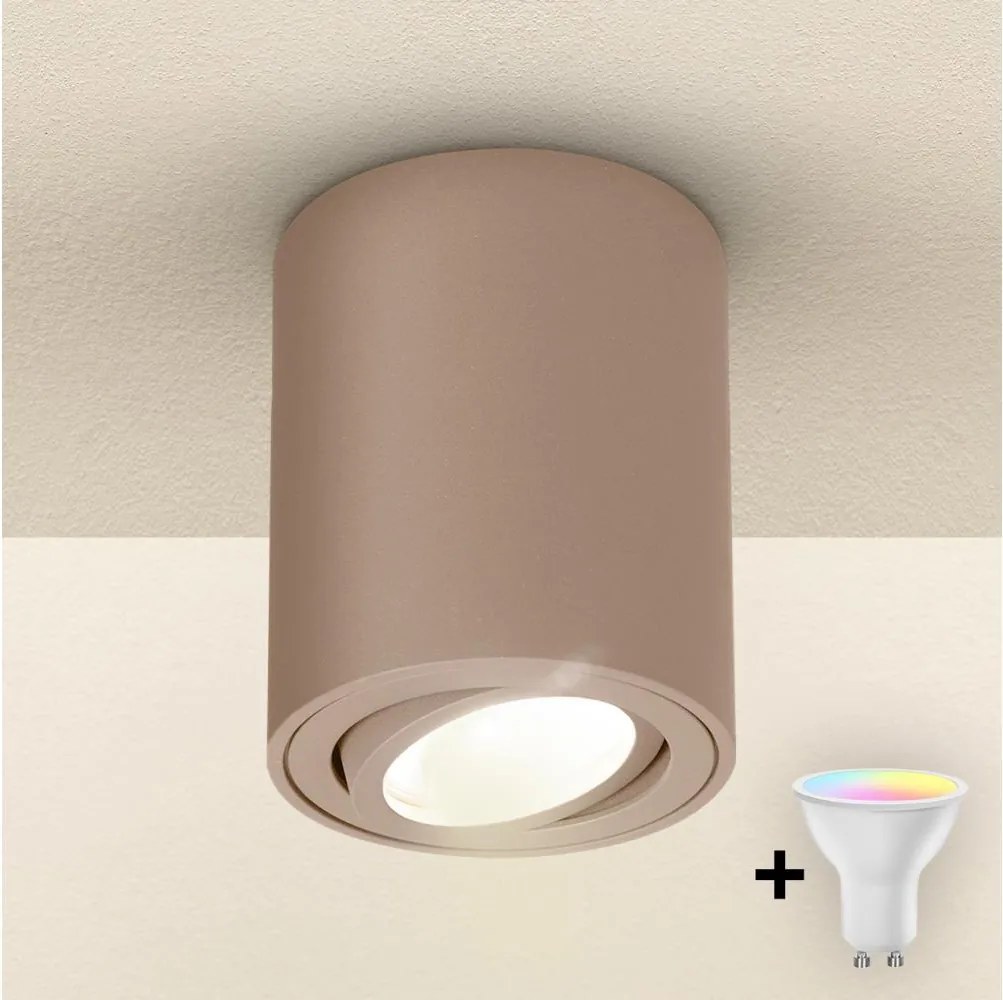 Brilagi - Spot încastrat LED RGBW dimerizabil MIA 1xGU10/4,8W/230V 100x80 mm bej
