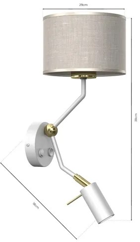Lampă de perete LINO 1xE27/40W/230V + 1xGU10/MR11/7W