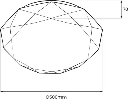 Plafonieră LED dimabilă HEX LED/72W/230V 3000-6000K Ø 50 cm albă + telecomandă