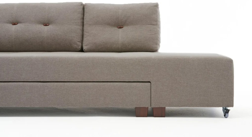 Canapea extensibilă de colț Manama Corner Sofa Bed Left - Cream