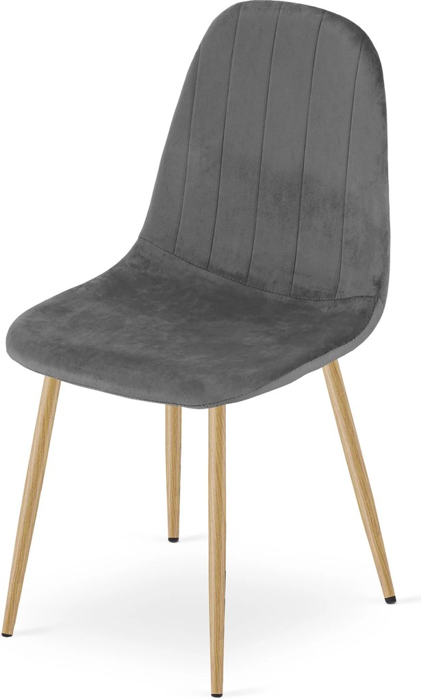 Scaun de masa PADVA VELVET, gri inchis