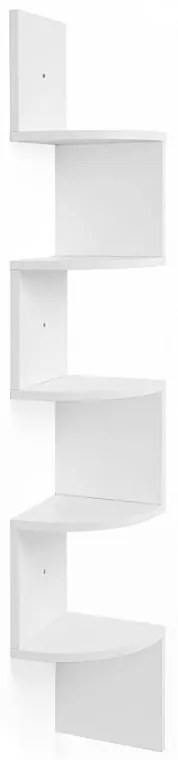 Raft de colt Vasagle, Alb 20x20x127.5cm
