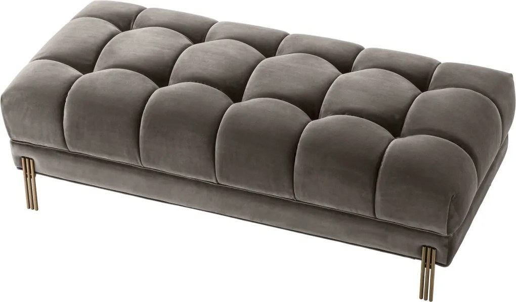 Bancheta eleganta design LUX Sienna, catifea gri 113200 HZ