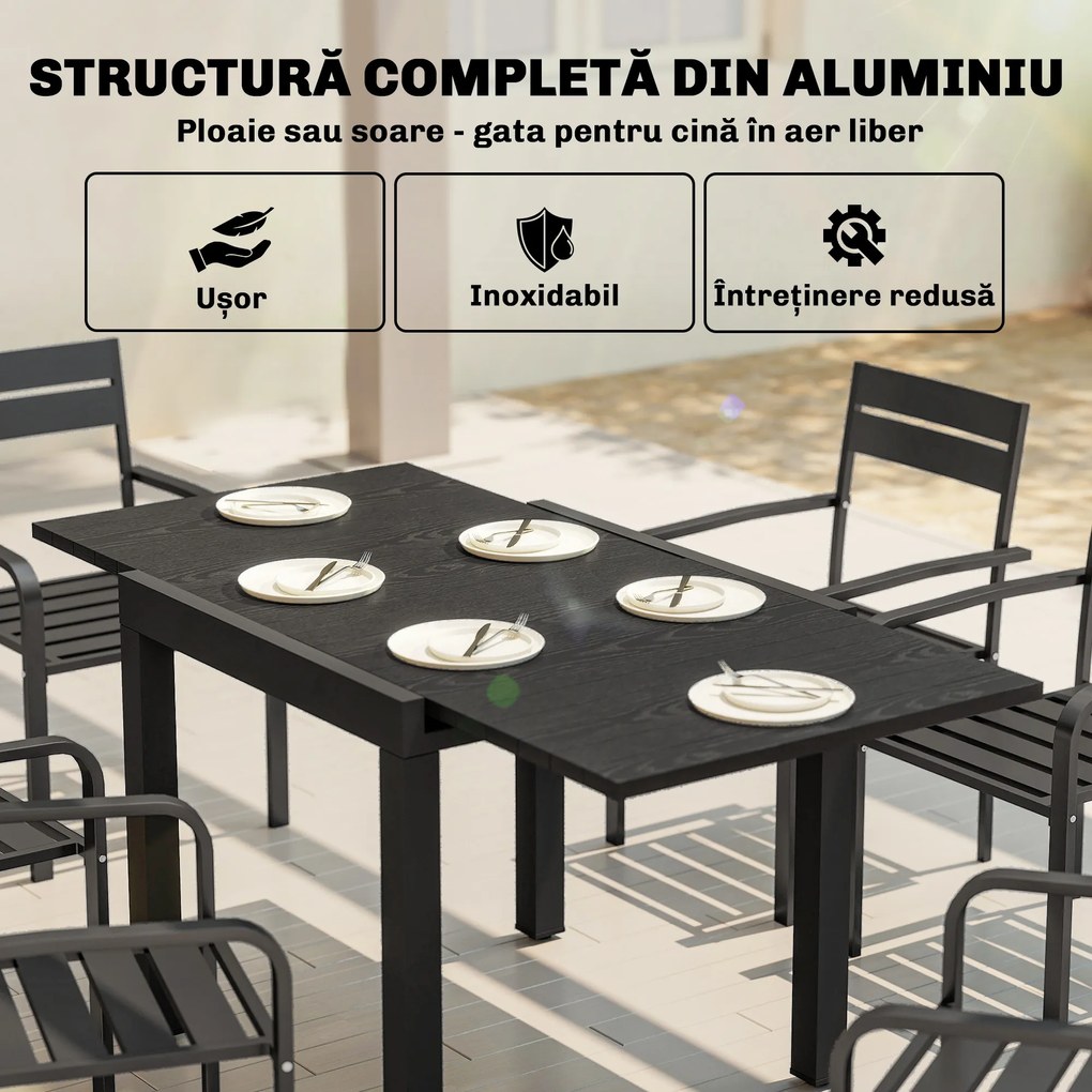 Outsunny Masă Mare pentru Exterior, Grădini, Terase și Spații Verzi | Aosom Romania