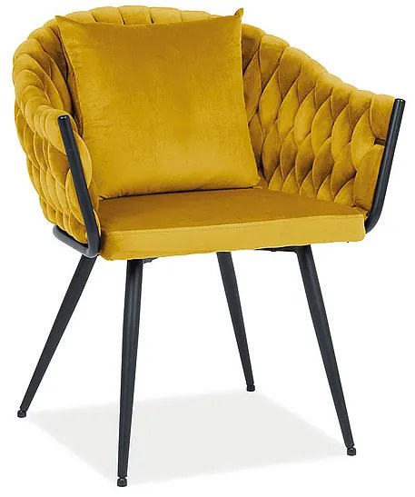 Scaun de sufragerie NoFago (Galben + Negru). Promo -7%. 1050574