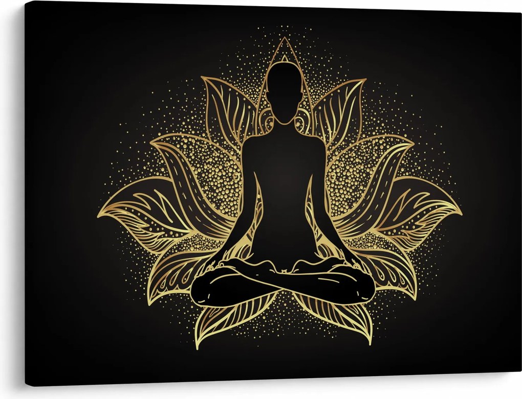 Tablou - Silueta într-o floare de lotus (70x50 cm)