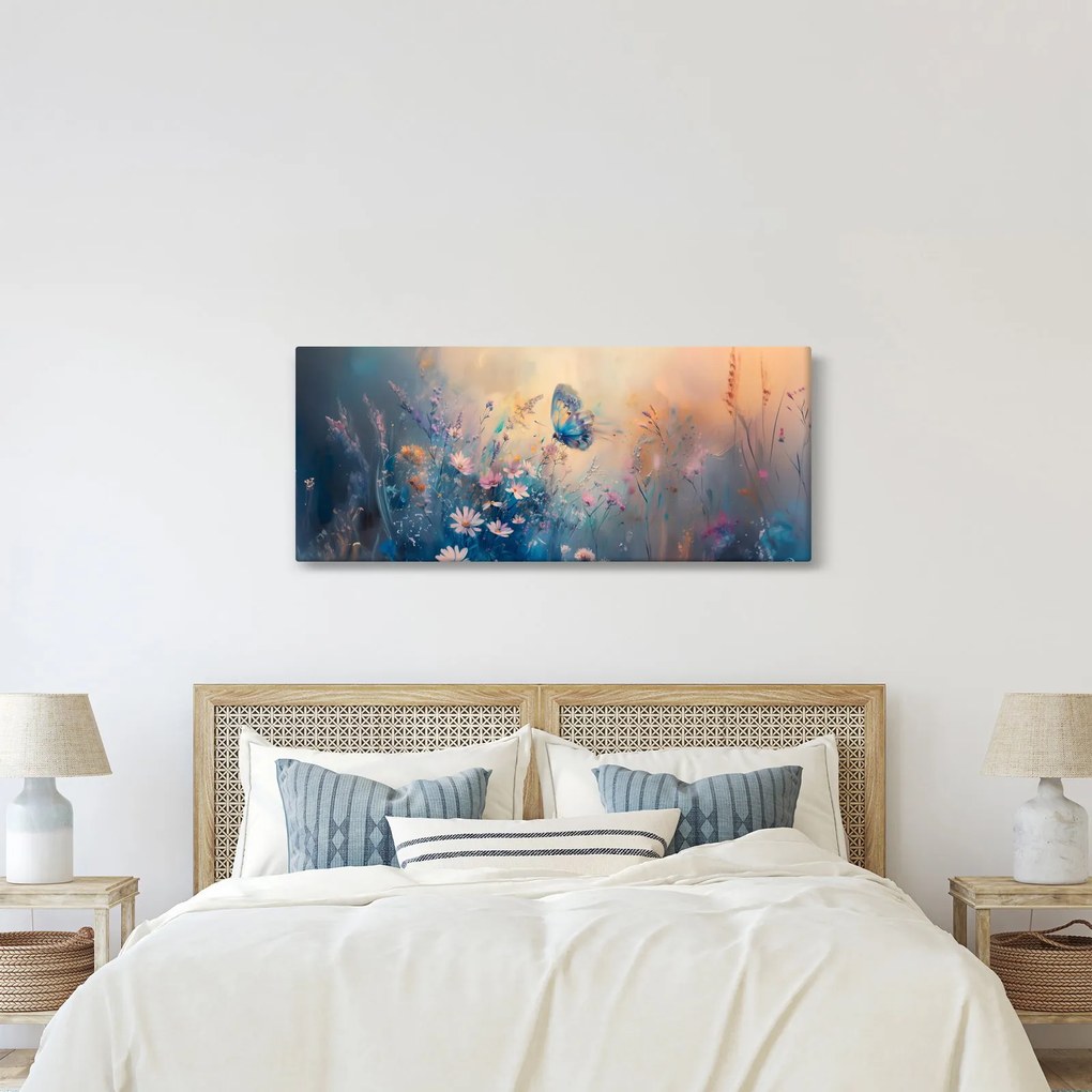 Tablou - Pajiște cu Fluture (120x50 cm)