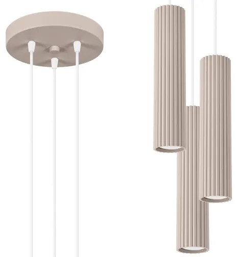 Brilagi - Suspensie LED CRESTO pe cablu, 3x GU10, 10W, 230V, taupe