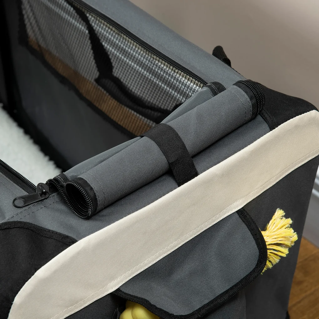 Transportor pliabil pentru animale de companie PawHut, 60cm, gri | AOSOM RO