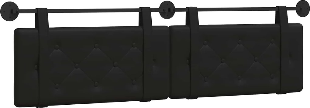 vidaXL Cap de pat suspendat Negru 170 x 55 x 5 cm Piele artificială
