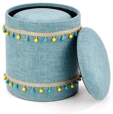 Set tabureti tapitati Grado Albastru deschis