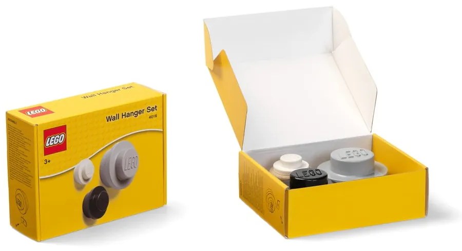 Set 3 cuiere pentru perete LEGO® Black And White