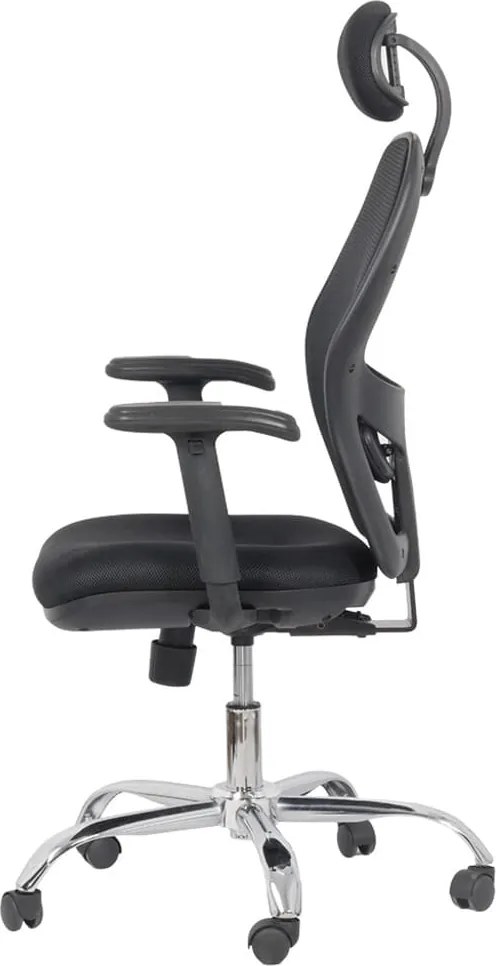 Scaun ergonomic OFF 989 negru, brațe reglabile și suport lombar