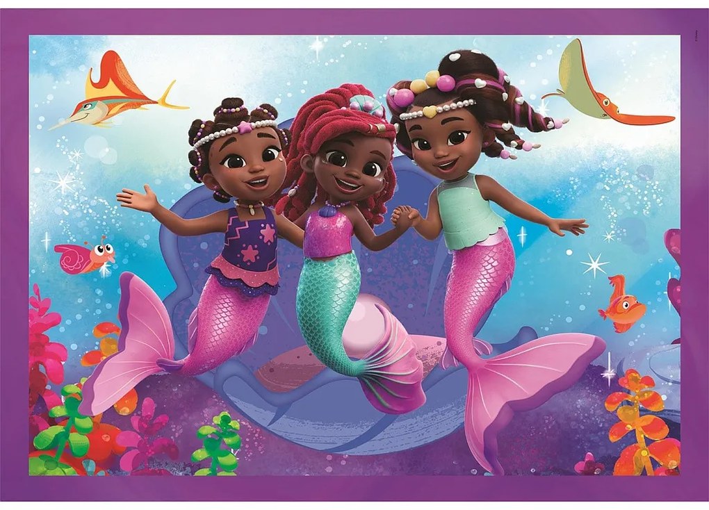 Prințesele Disney Junior Ariel Puzzle 4 în 1 Clementoni