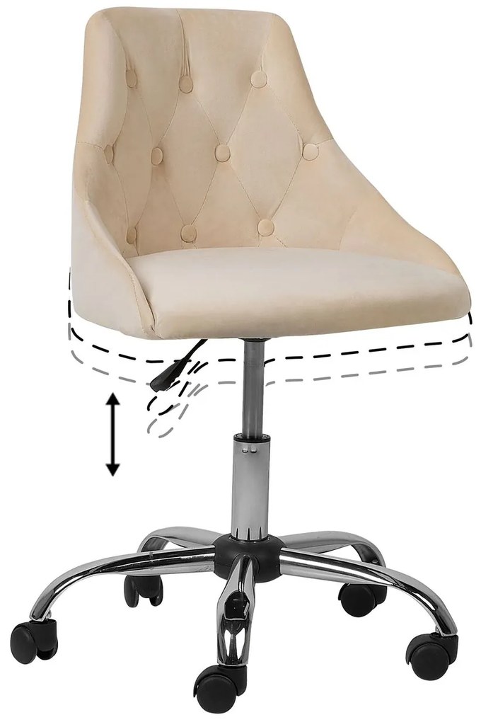 Scaun de birou Parras (bej). Promo -38%. 1011228