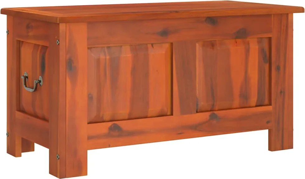 vidaXL Cufăr de depozitare cu capac, maro, lemn masiv de acacia