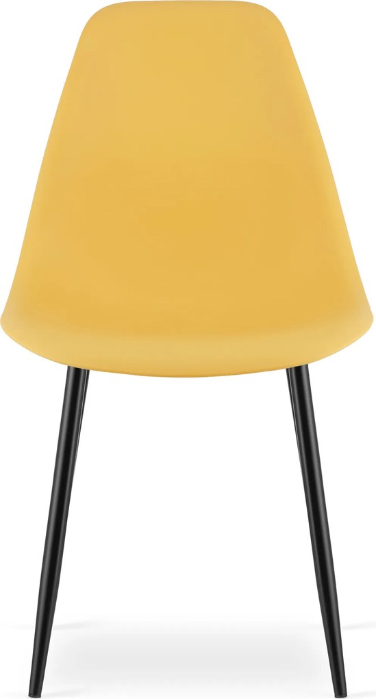 OFERTA Scaun mustar OSAKA cu picioare negre calitate II
