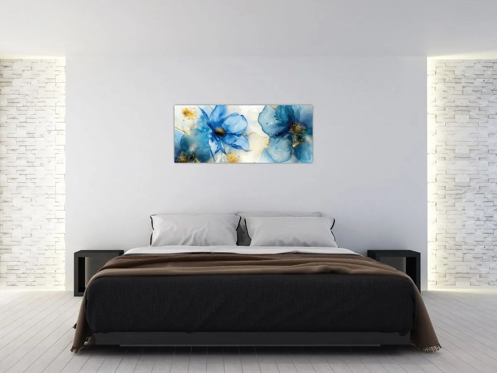 Tablou - Floral, pictură cu cerneală (120x50 cm)