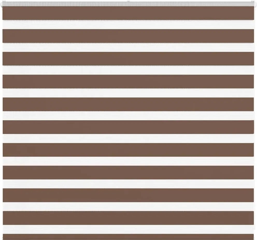 vidaXL Jaluzea tip zebra maro lățime țesătură 160,9 cm poliester