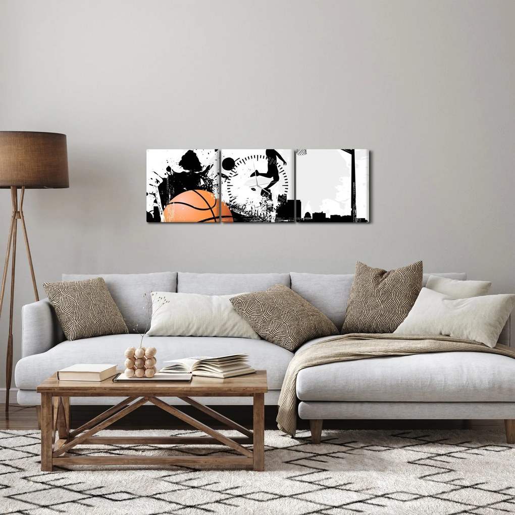 Tablou - Bachetbalist (cu ceas) (90x30 cm)