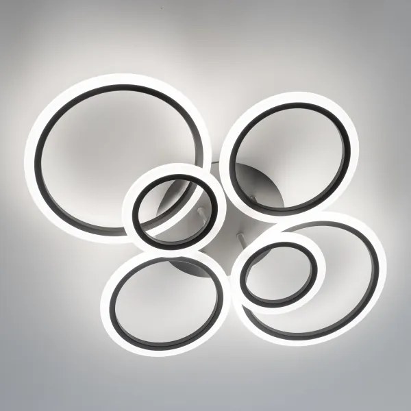 Lustră LED dimabilă aplicată Brilagi ORBITS LED/85W/230V 3000-6500K antracit + telecomandă