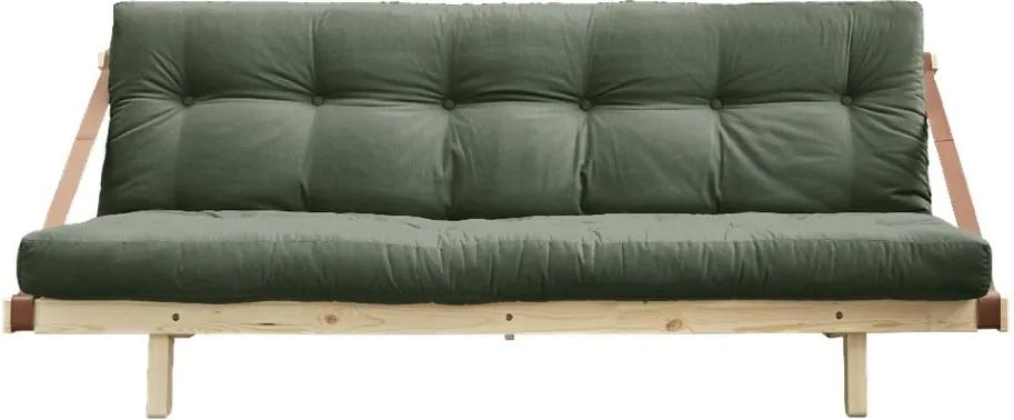 Canapea variabilă Karup Design Jump Natural/Olive Green, verde