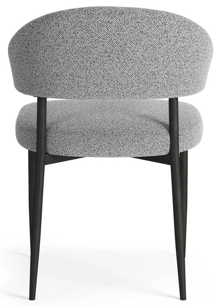 MAZZONI EXPORT IRIS Gri (material Monza 120) - SCAUN MODERN TAPIȚAT BOUCLÉ PENTRU SALON/SUFRAGERIE LOFT