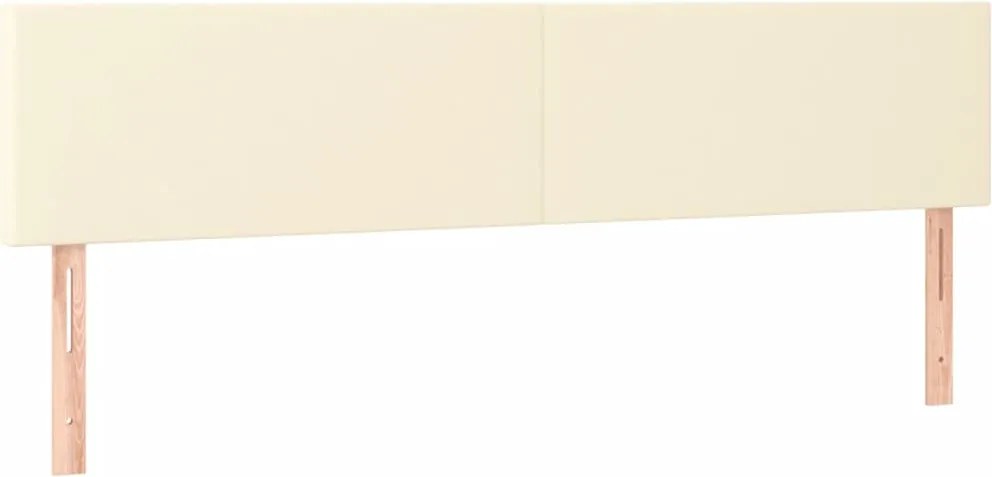 vidaXL Tăblii de pat, crem, 200x5x78/88 cm, piele ecologică