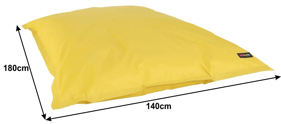 Fotoliu tip sac, material textil galben, GETAF