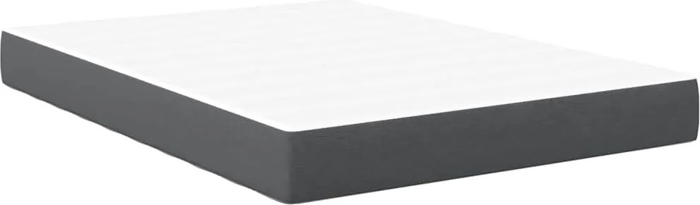 vidaXL Saltea de pat cu saltea Gri 160 x 200 cm țesătură