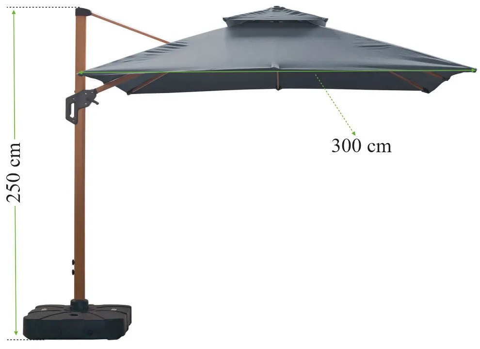 Umbrelă de grădină Roma M antracit